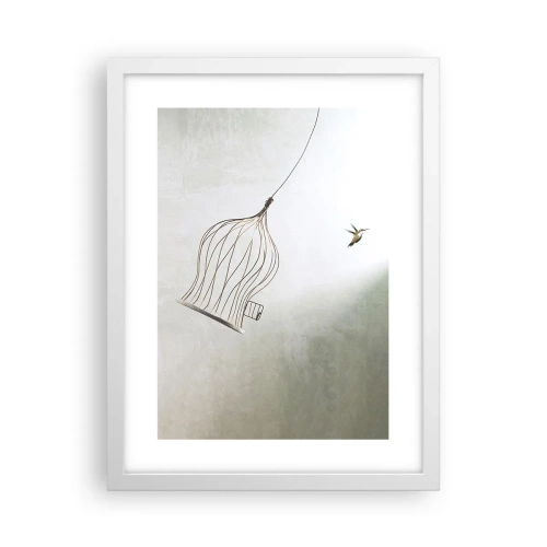 Poster in een witte lijst - In je element - 30x40 cm