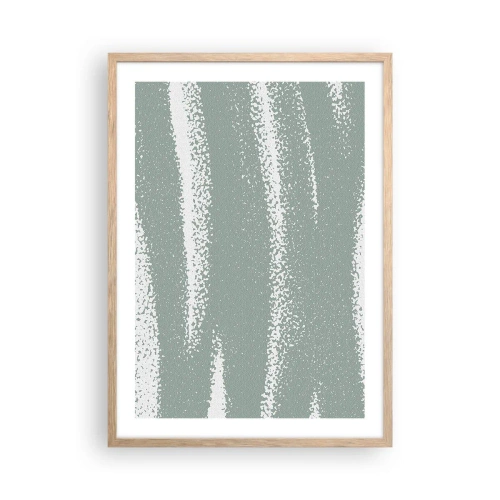 Een poster in een licht eiken lijst - Abstractie in een winterklimaat - 50x70 cm