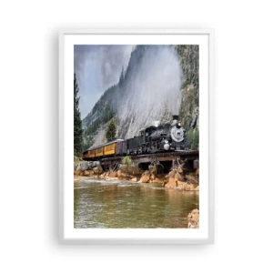 Poster in een witte lijst - Waar wil je naar toe? Waar naar toe? - 50x70 cm