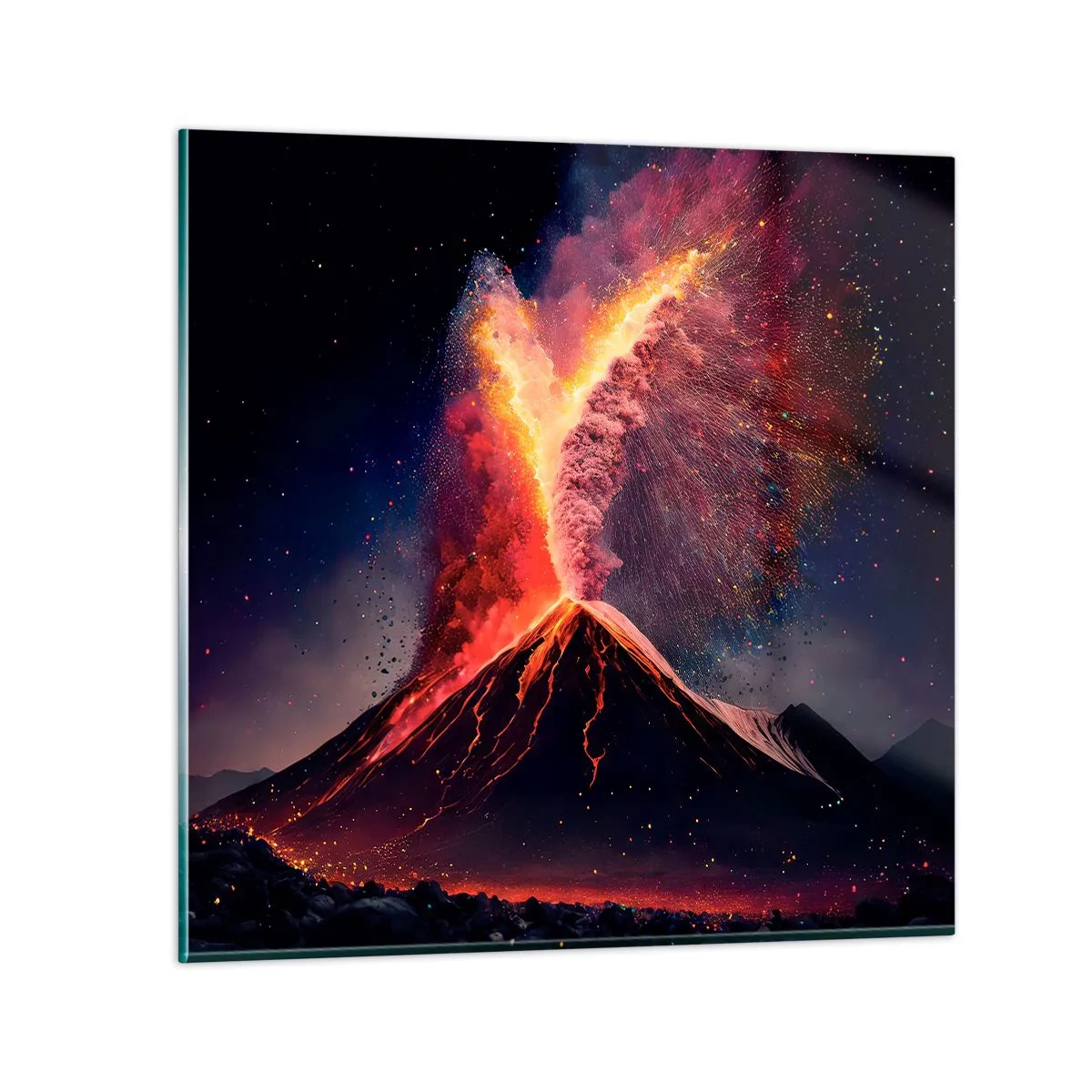 Schilderen op glas - Schoonheid en verschrikking - 40x40 cm