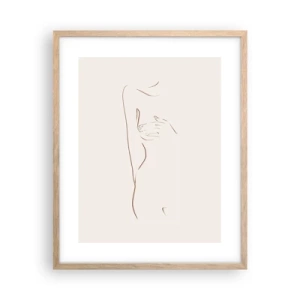 Een poster in een licht eiken lijst - De vorm van verlangen - 40x50 cm