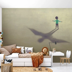 Fotobehang Premium Sand - De held van de toekomst - Abstractie, Fantasie, Deel - 100x70 cm