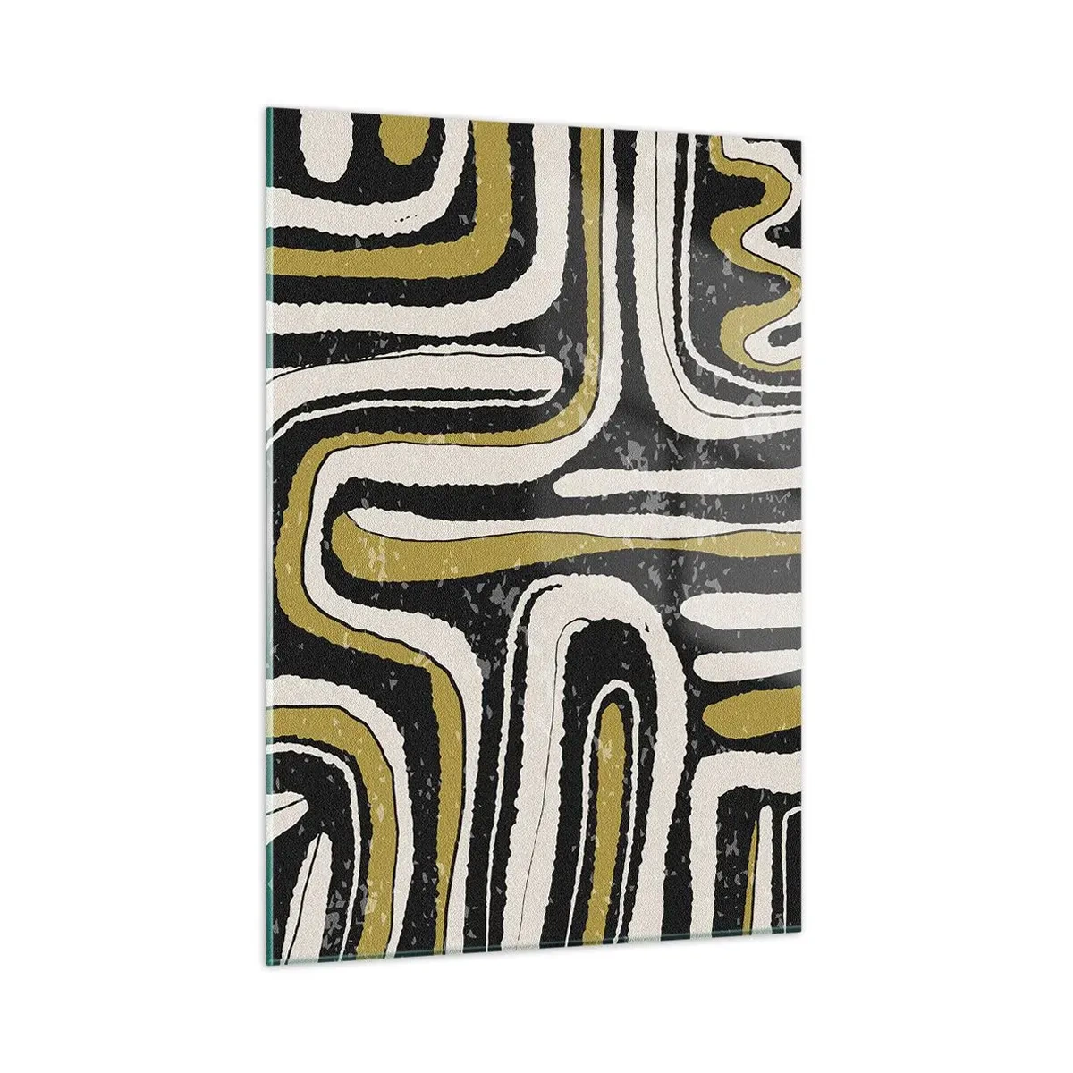 Schilderen op glas - Compositie: wegen en steegjes - 50x70 cm