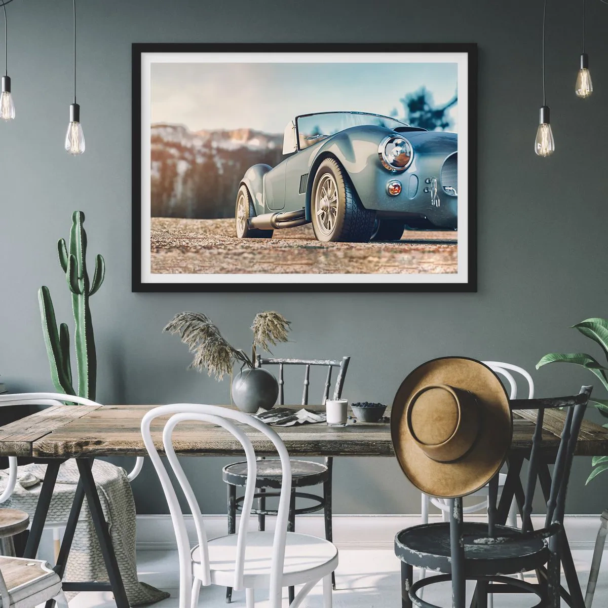 Poster in een zwarte lijst - Omdat stijl ertoe doet - 50x40 cm