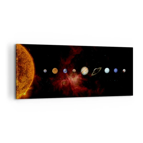 Schilderen op canvas - Onze buurt - 100x40 cm
