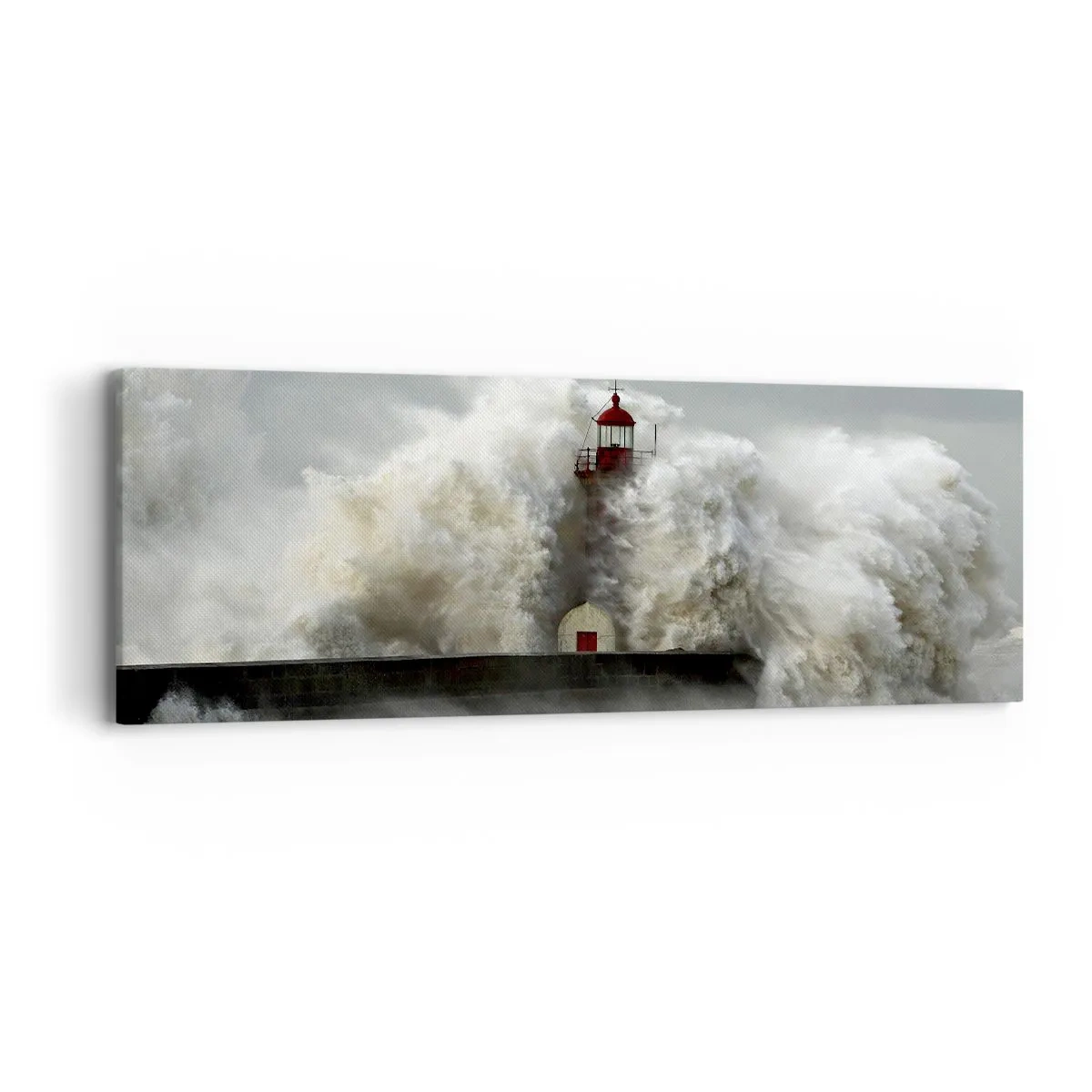 Schilderen op canvas - De woede van de oceaan - 90x30 cm