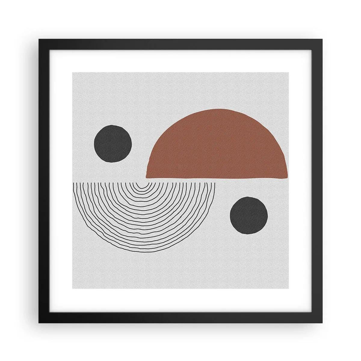 Poster in een zwarte lijst - Perfectie van het wiel - 40x40 cm