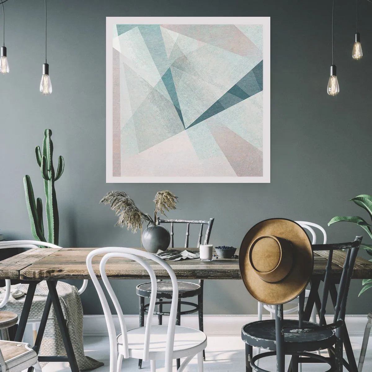 Poster - Makkelijk maar dynamisch - 40x40 cm