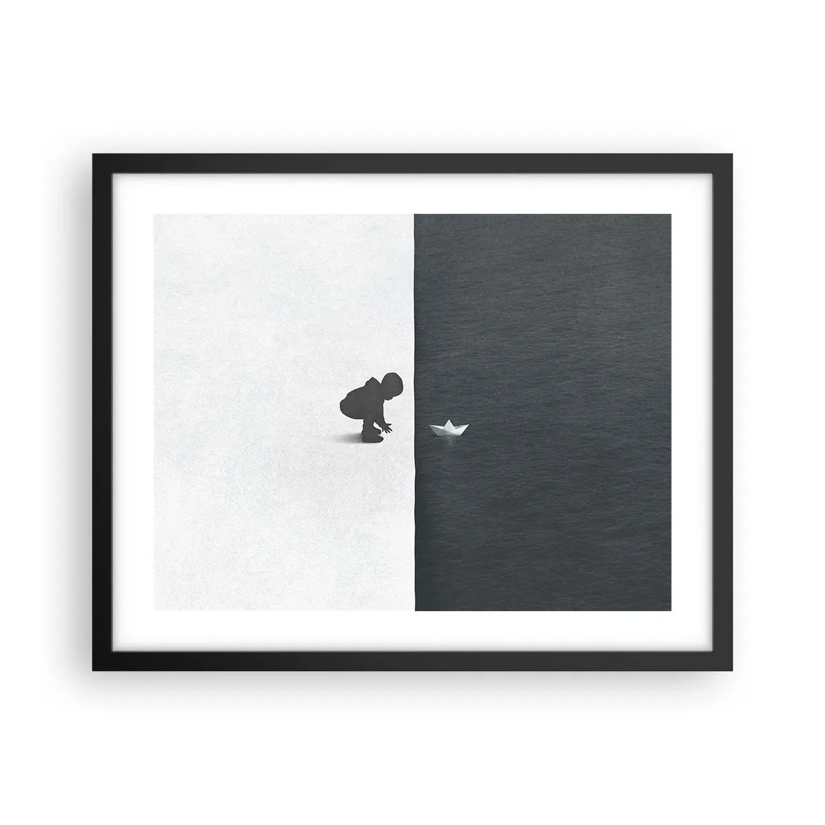 Poster in een zwarte lijst - Geweldige expeditie - 50x40 cm