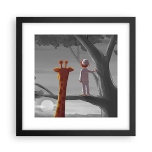 Poster in een zwarte lijst - Dit gebeurt echt - 30x30 cm