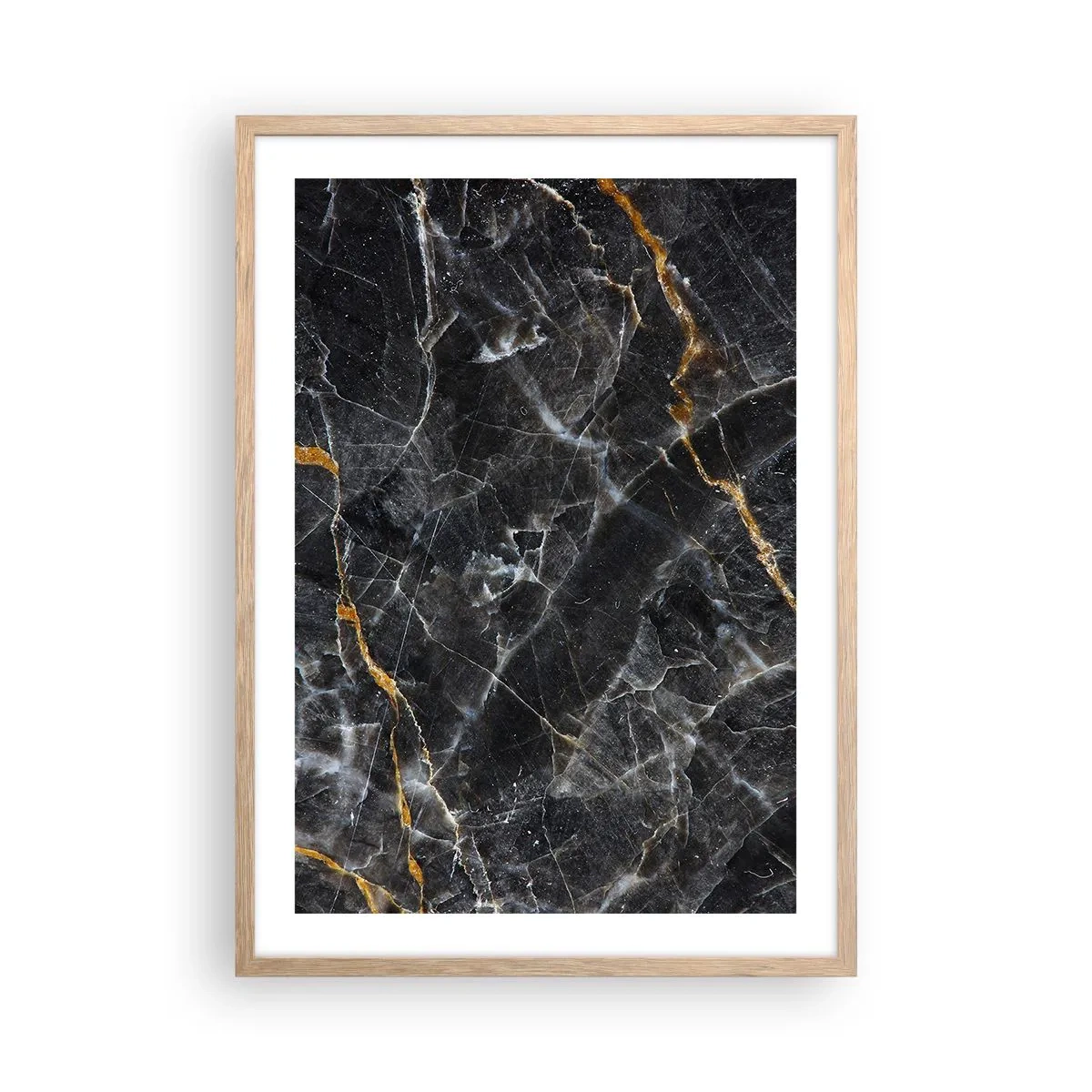 Een poster in een licht eiken lijst - Het innerlijke leven van de steen - 50x70 cm