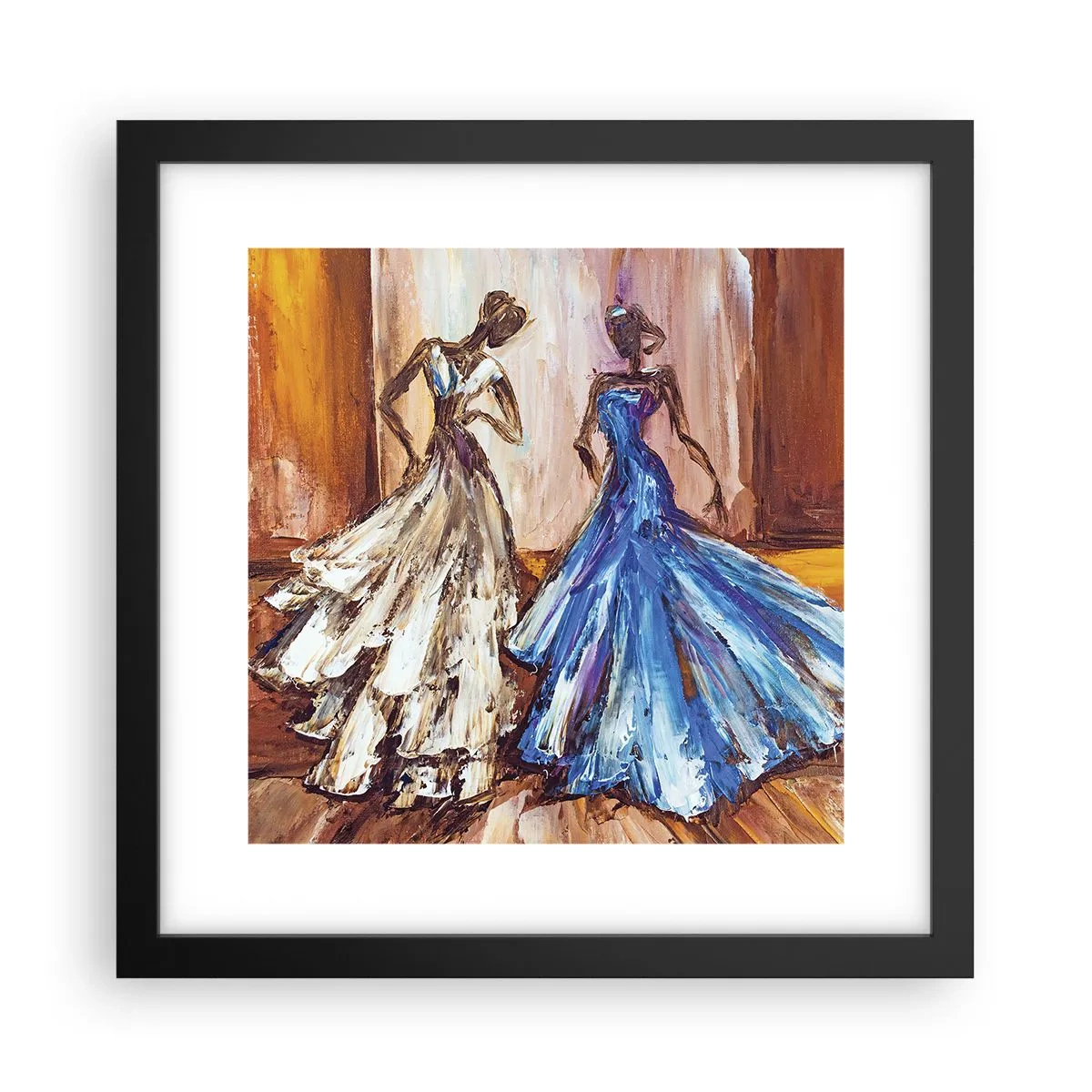 Poster in een zwarte lijst - Een dankbaar duo - 30x30 cm