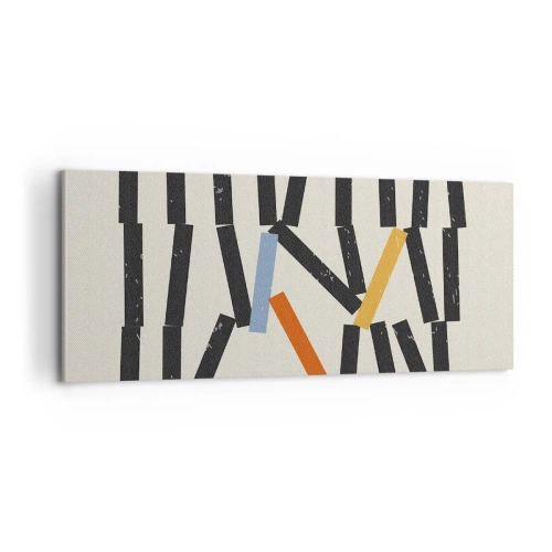 Schilderen op canvas - Domino – compositie - 100x40 cm