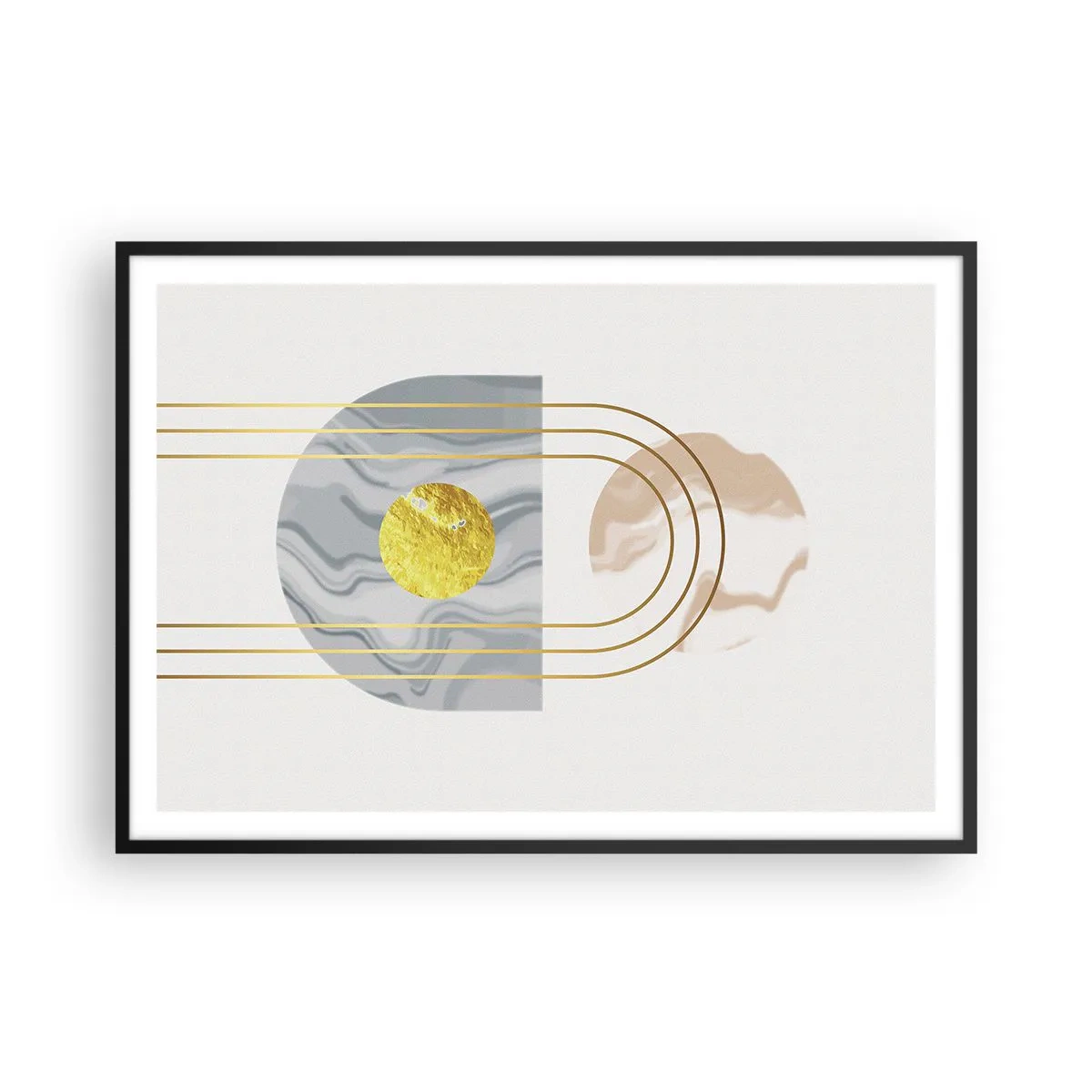 Poster in een zwarte lijst - Helderheid en schittering - 100x70 cm