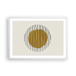 Poster in een witte lijst - Abstractie trillend van warmte - 70x50 cm