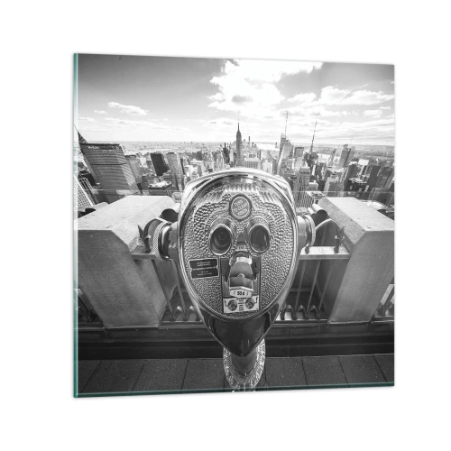 Schilderen op glas - Stad boven de steden - 30x30 cm