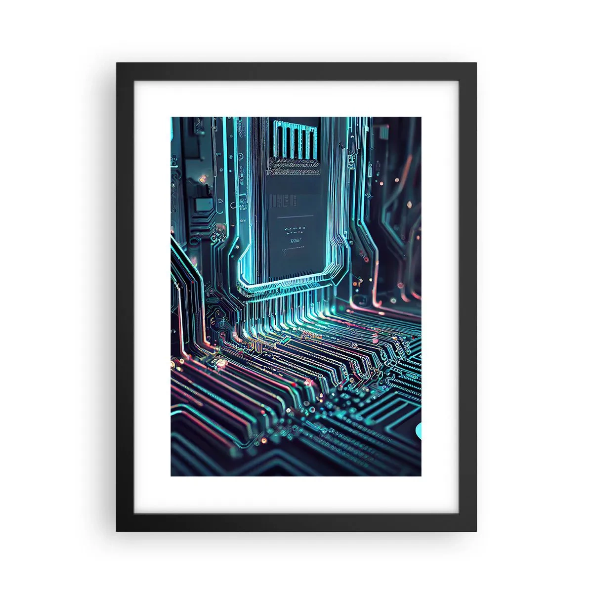 Poster in een zwarte lijst - Ik ben aan het denken… - 30x40 cm