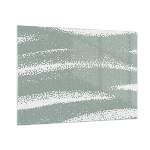 Schilderen op glas - Abstractie in een winterklimaat - 100x70 cm