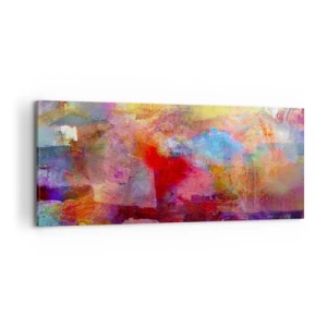 Schilderen op canvas - Kijk in de regenboog - 100x40 cm