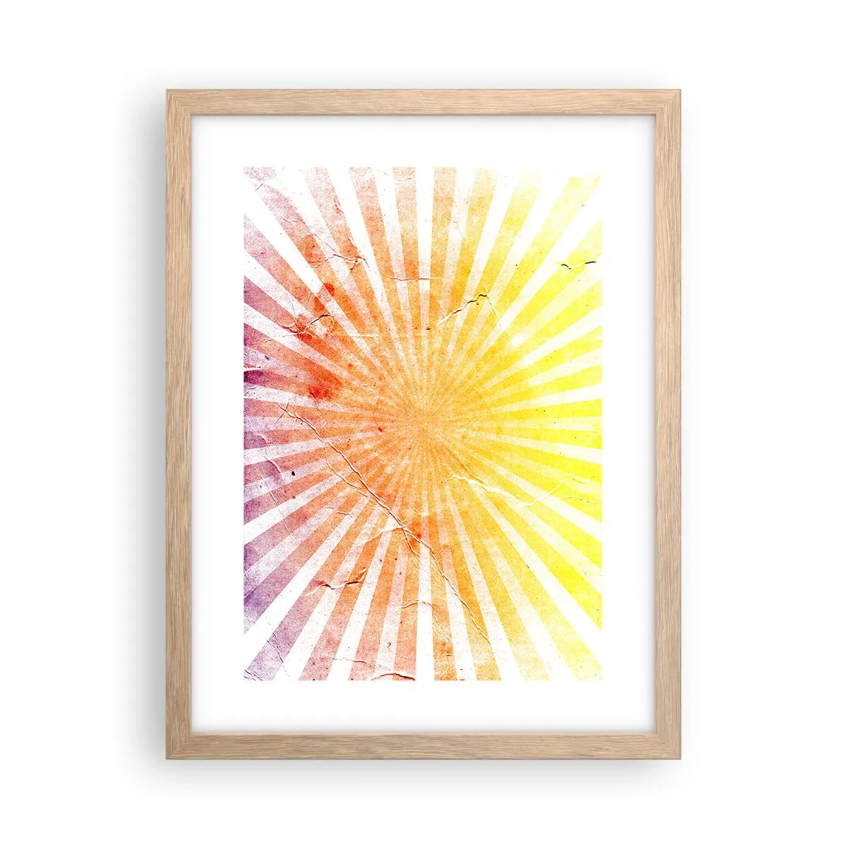 Een poster in een licht eiken lijst - Zonsopgangen en zonsondergangen - 30x40 cm