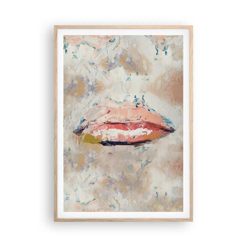 Een poster in een licht eiken lijst - Het wekt de zintuigen - 70x100 cm