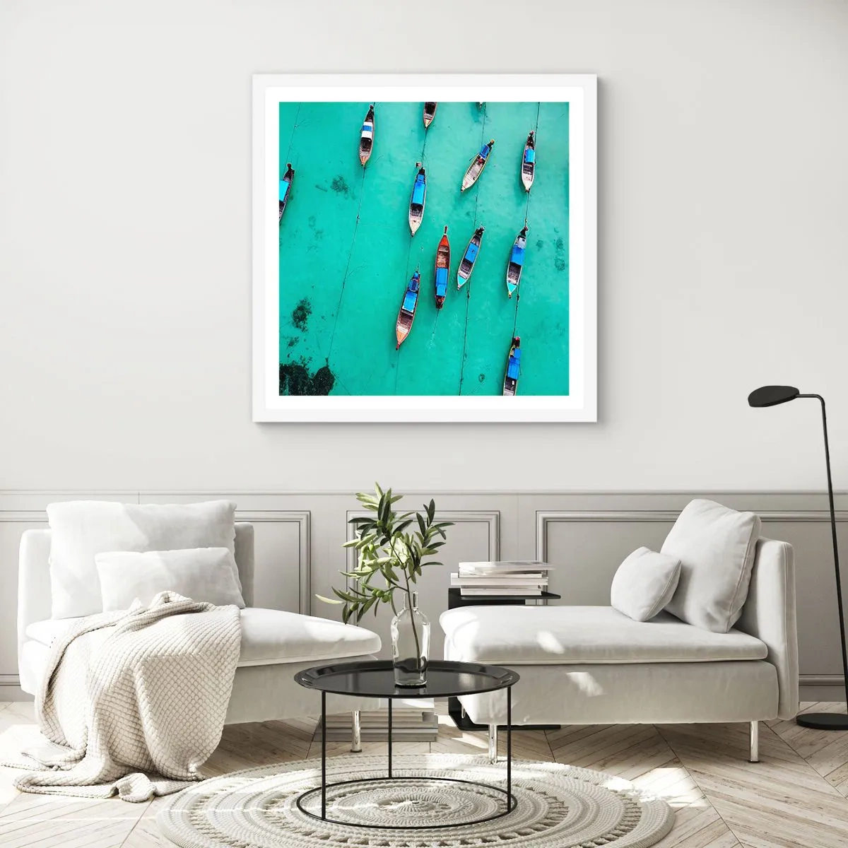 Poster in een witte lijst - In blijde verwachting - 30x30 cm