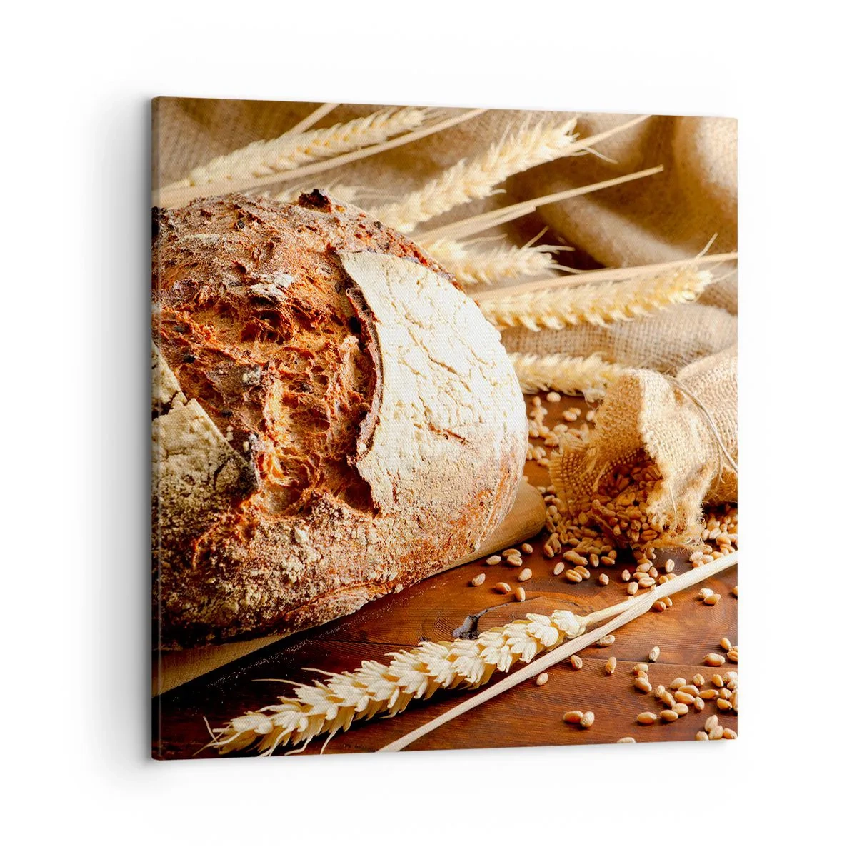 Schilderen op canvas - Smakelijk, geurig, knapperig - 50x50 cm