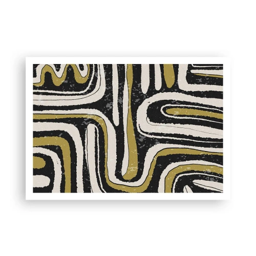 Poster - Compositie: wegen en steegjes - 100x70 cm