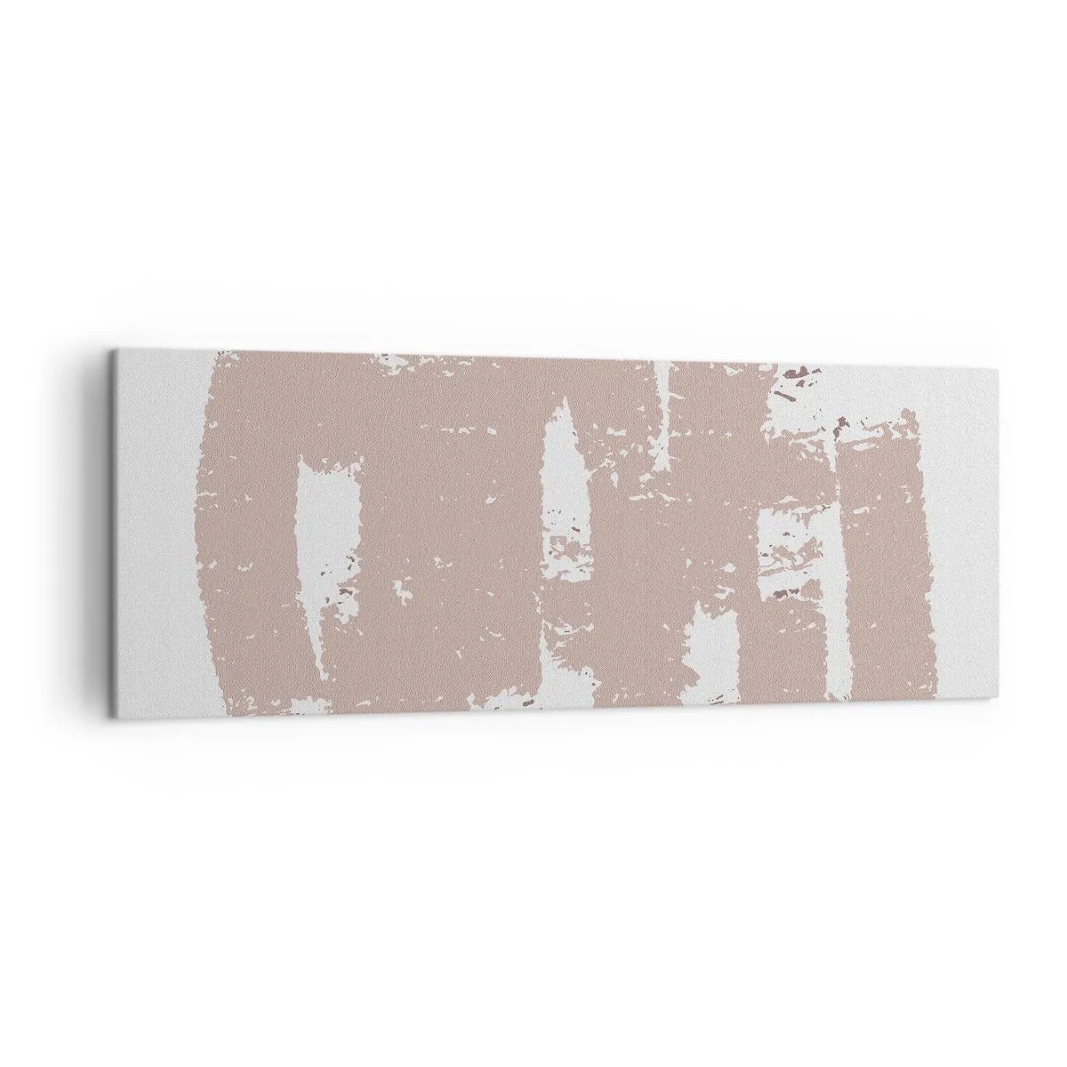 Schilderen op canvas - Abstractie in zachtroze - 140x50 cm