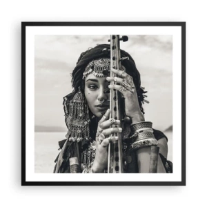 Poster in een zwarte lijst - De muziek van het Oosten zelf - 60x60 cm