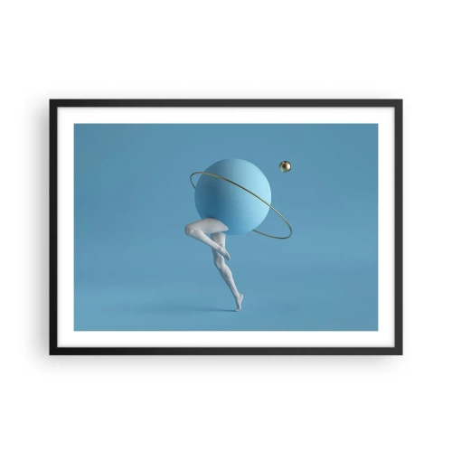 Poster in een zwarte lijst - En de planeten zijn gek geworden - 70x50 cm