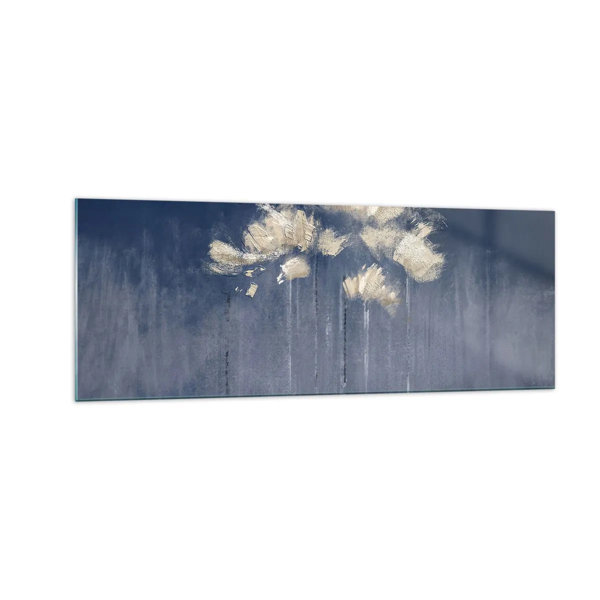 Schilderen op glas - Als bloemblaadjes in de wind - 140x50 cm