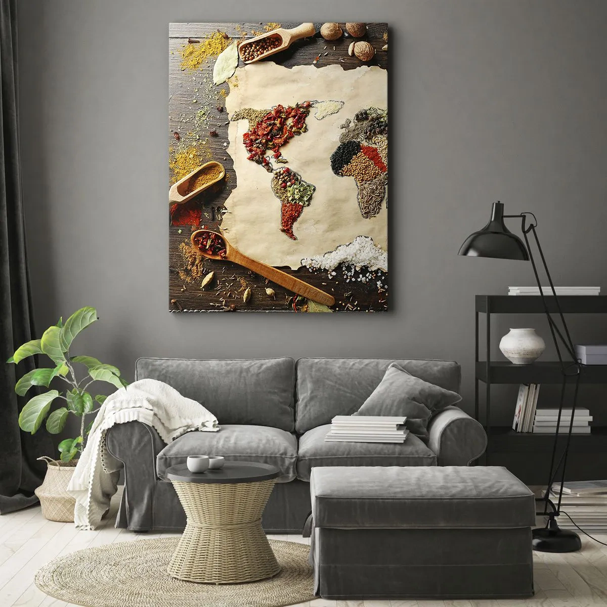 Schilderen op canvas - Alle smaken van de wereld - 50x70 cm