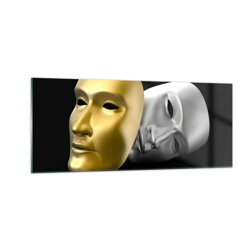 Schilderen op glas - Het leven is theater - 100x40 cm