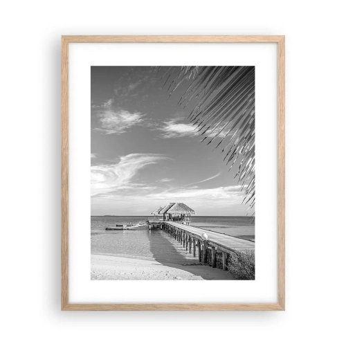 Een poster in een licht eiken lijst - Herinnering of droom? - 40x50 cm