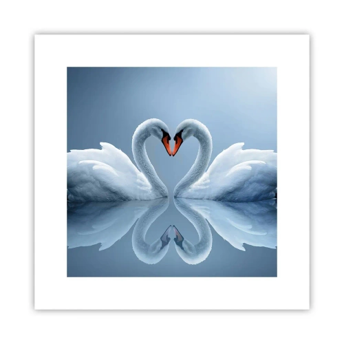 Poster - Tijd voor liefde - 30x30 cm