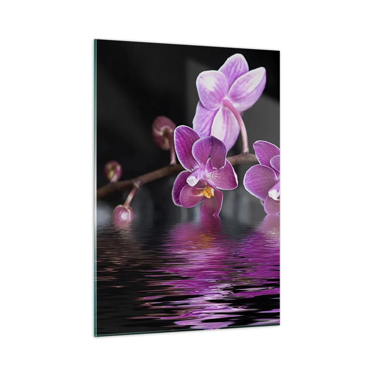 Schilderen op glas - Lila weerspiegeling van schoonheid - 50x70 cm