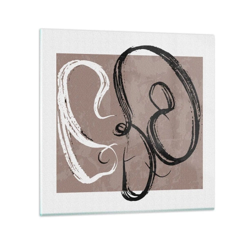 Schilderen op glas - Compositie – de zoektocht naar volheid - 50x50 cm