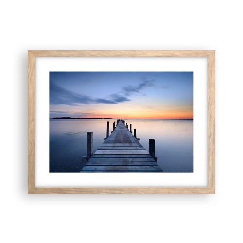 Een poster in een licht eiken lijst - De rust van een serene schemering - 40x30 cm