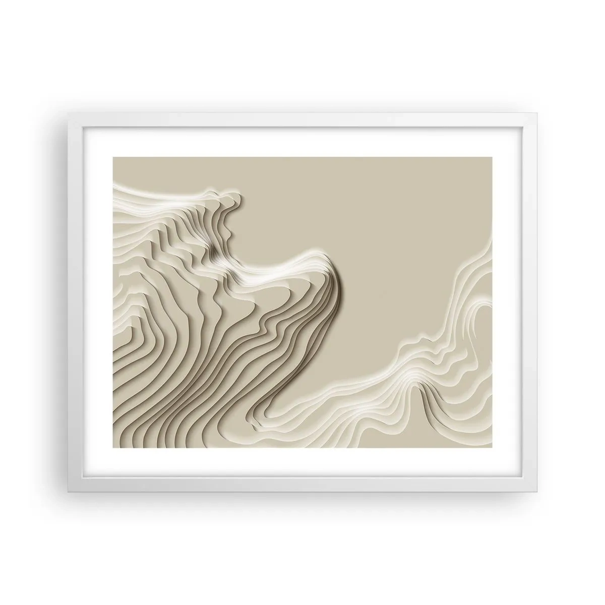 Poster in een witte lijst - Kunst topografie - 50x40 cm