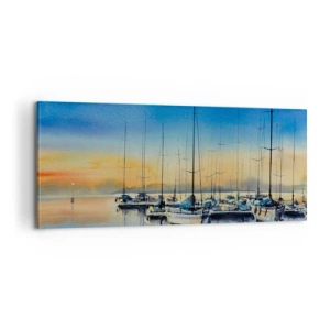 Schilderen op canvas - Einde van een goede dag - 100x40 cm