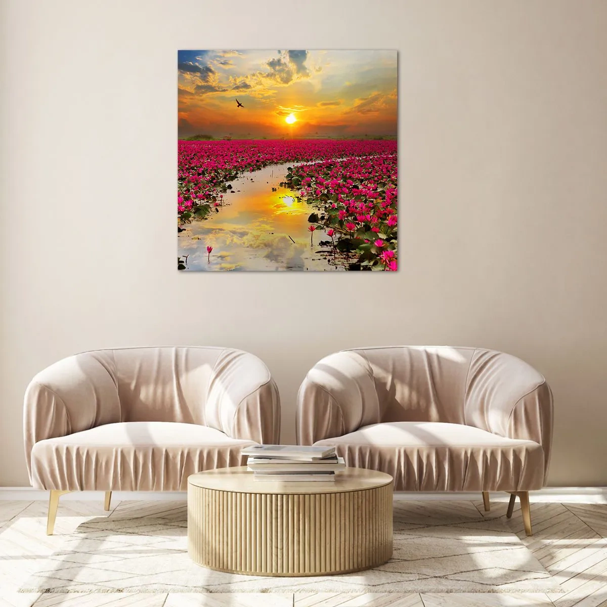 Schilderen op glas - Het geheime leven van het meer - 40x40 cm