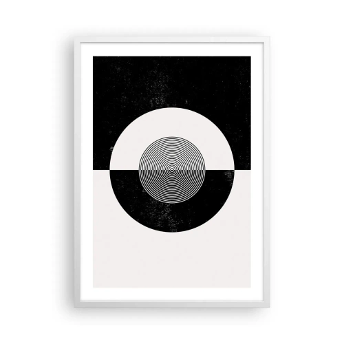 Poster in een witte lijst - Harmonie in zwart-wit - 50x70 cm