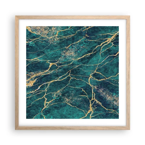 Een poster in een licht eiken lijst - Goudmijn - 50x50 cm