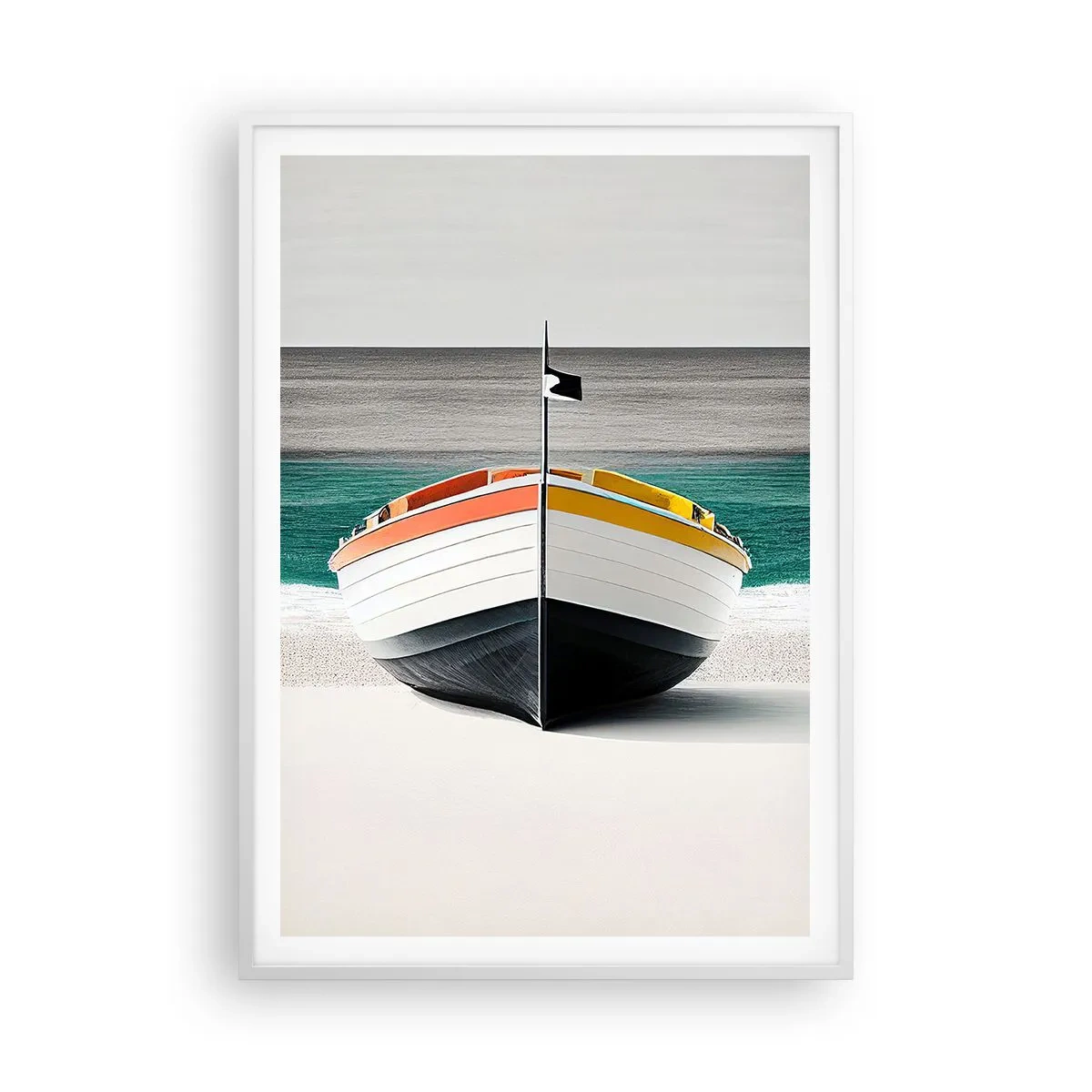 Poster in een witte lijst - Op zijn plaats - 70x100 cm