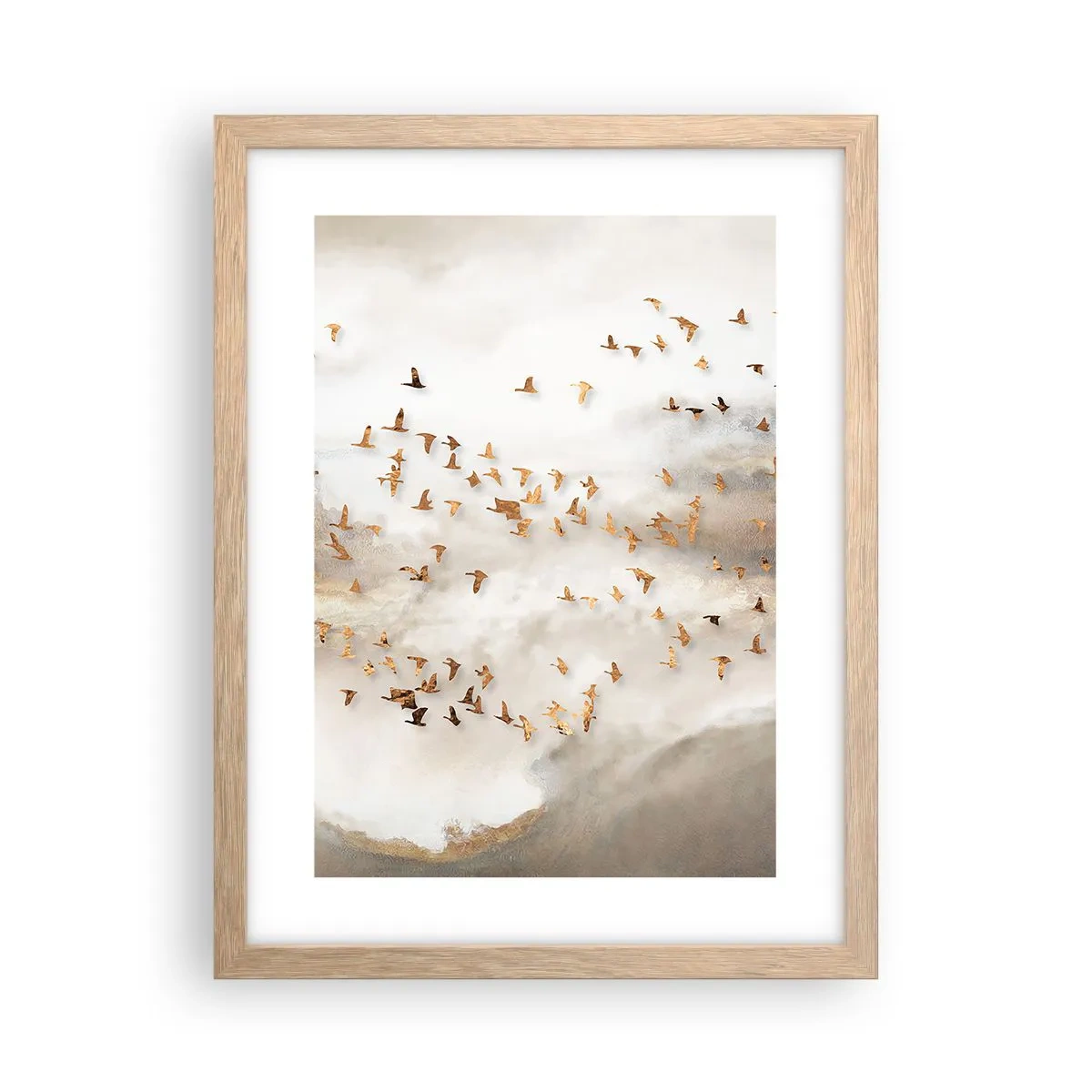 Een poster in een licht eiken lijst - Het is tijd… - 30x40 cm