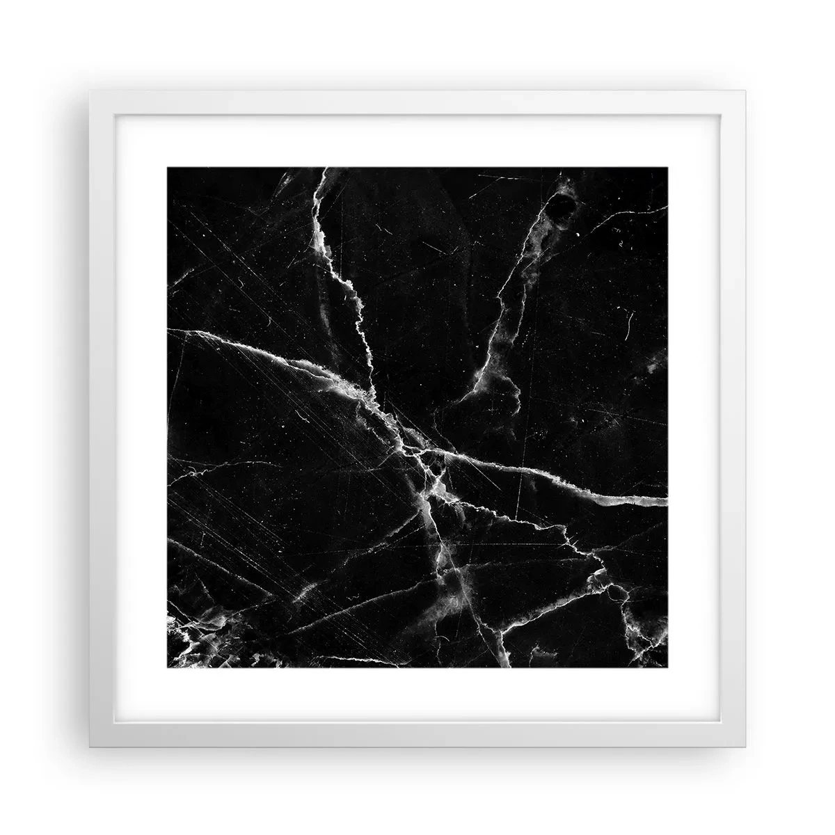 Poster in een witte lijst - Het geheime leven van steen - 40x40 cm