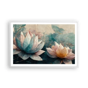 Poster in een witte lijst - Sterren van het meer - 91x61 cm