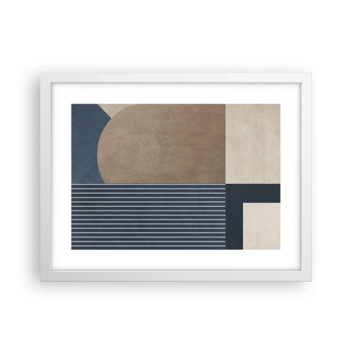 Poster in een witte lijst - Een compositie van eenvoud en rondheid - 40x30 cm