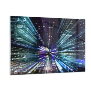 Schilderen op glas - Overgang naar hyperspace - 120x80 cm